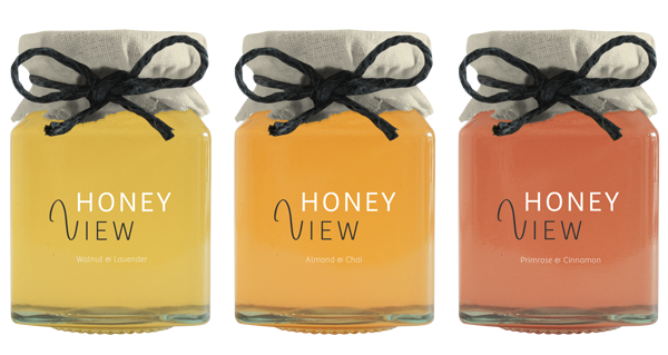 sunset view honey jar